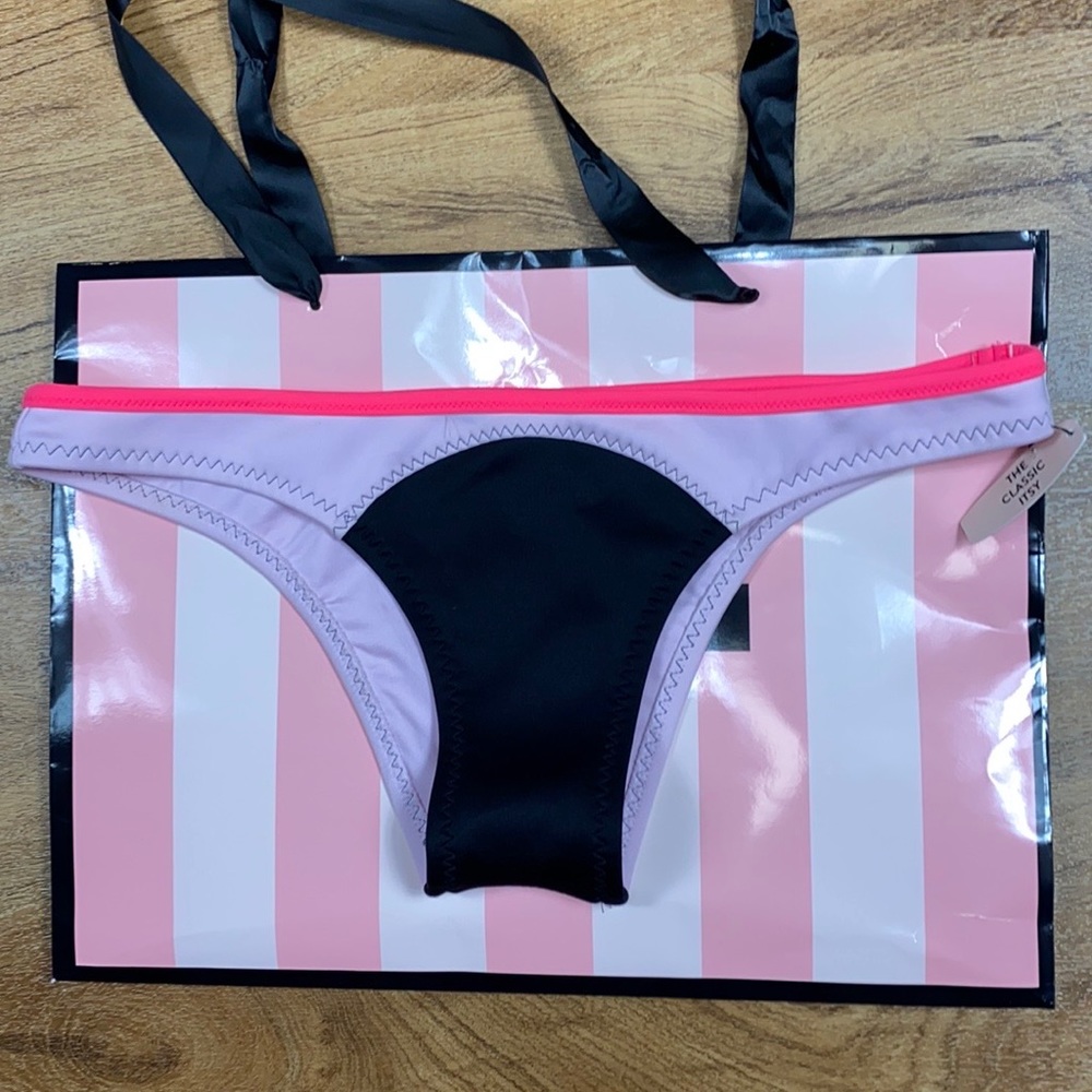 Victoria secret Bikini Swim bottoms Size L Pink,Black, Purple The Classic Itsy